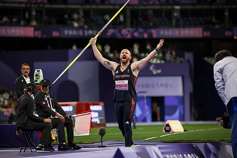 Paris Paralympics 2024 Athletics: Great Britain's Daniel Pembroke competes in men's Javelin Throw F13 final